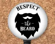 Badge Reel - Respect the Beard Funny Retractable ID Holder 8308