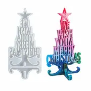Christmas Tree Silicone Mould Merry Christmas Ornament Epoxy Arts Resin Mold