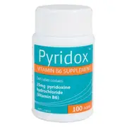 Pyridox Vitamin B6 Supplement 100 Tablets