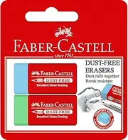 Faber-Castell Dust-Free Erasers, Blue and Green Medium – Blister Pack of 2 (82-187193)