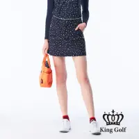 在飛比找momo購物網優惠-【KING GOLF】實體同步款-女款滿版星星印圖立體刺繡修