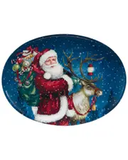 Certified International Santa's Secret Oval Platter