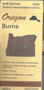 BLM 1:100,000 edition topographic map Burns Oregon