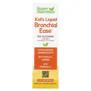 Super Nutrition, Kid's Liquid Bronchial Ease with Lovage Root, Fresh Yerba Santa Leaf, Licorice Root, and Mullein Leaf, No Alcohol, Cherry, 1 fl oz (30 ml)