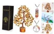 Tiger Eye Crystal Tree - Gemstone Tree of Life - Tiger Tiger Eye Golden Wire