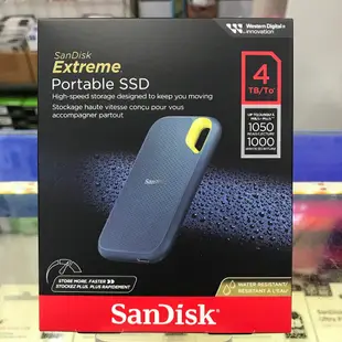 SanDisk E61 Extreme SSD 4T 4TB USB3.2 2.5吋 行動固態硬碟 外接式硬碟