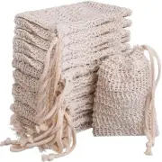 Natural Sisal Soap Bar Saver Bags - Exfoliating Eco-Friendly Pouches for Shower