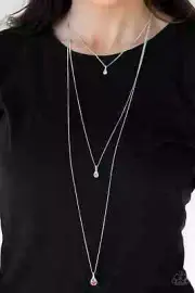 Paparazzi "Crystal Chic" Pink Necklace and Earring Set