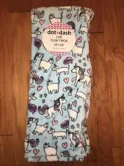 New Dot & Dash Luxe Plush throw blanket 50" x 60" Unicorn