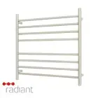 Radiant RTR06 Heated Towel Rail-750 x 750mm-Brushed Satin-Bottom Right Wiring