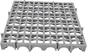 FJMQHU Modular Interlocking Floor Tile for Car Washing with Drain Holes Cushion Floor Mat Grating Panel for Bathroom Kitchen, Gray