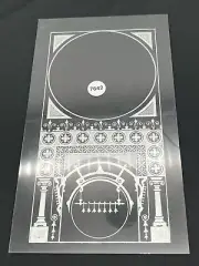 Vintage NOS Silver Stenciled Kitchen Clock Glass 8" x 14" (7642)