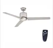 60" Home Decorators, 3-Silver Blades Ceiling Fan LED Kit w/Remote Control *NIB*