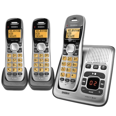 Uniden DECT 1735 + 2 - DECT Digital Phone System With Power Failure Backup