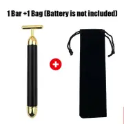 Energy Beauty Bar Slimming Face Massage Tool Facial Beauty Roller Vibration Massager Stick Lift Skin Tightening Wrinkle Bar Black with Bag