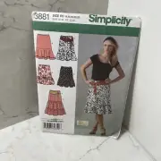 Simplicity Sewing Pattern 3881 Woman's 5 Flounced Skirts & Belt 14 16 18 20 22