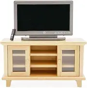 Odoria 1/12 Scale Dolls House Miniature Television and TV Cabinet Dollhouse Furniture Accessories, Burlywood
