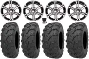 ITP SS212 14" Wheels Machined 28" Bear Claw EVO Tires Polaris Ranger XP 9/1K