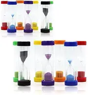 PROLOSO 40-Pack One Min Sand Timer 1 Minute Hourglass Sandglass Multicolor Visual Sand Clock for Kids Birthday Party Favors Class Prizes