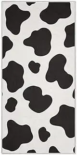 Yoogain Cow Print Black White Microfiber face Towels Quick Dry Hand Towel washcloth Gym Towels Small Sport Towel 30"x15"