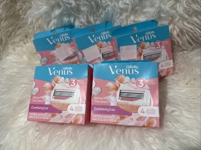 1 Gillette Venus White Tea Comfortglide 4 Womens Razor BladesCartridge RefillNEW