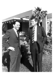 PRESIDENT JOHN F. KENNEDY AND FRANK SINATRA 5X7 PHOTO