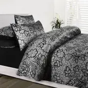 Accessorize EMMA Quilt Cover Set Black Double