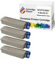 a Set BCMY Compatible Toner Cartridge for OKI 42127412 42127411 42127410 42127409 (5000 Pages) for OKI C5100 C5200 C5300 C5400