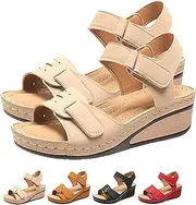 [Generic] Soft & Stylish Wedge Sandals for Effortless Comfort, Adjustable Straps with Slip-Resistant Sole Orthopedic Support with Memory Foam & Breathable Platform