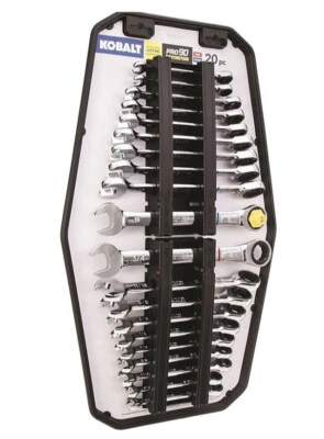 Kobalt 20-Piece Set 12-point Standard (SAE) and Metric Ratchet Wrench 0840031