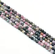 Asingeloo 3mm Faceted Precious Gemstone Beads for Jewelry Making Natural Tourmaline Beads Round Loose Spacer Beads 15" a Strand