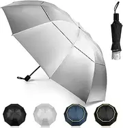 UPF 50+ UV Protection Compact Golf Umbrella, 47/54/62/68 Inch Extra Large Oversize Double Canopy Vented Umbrella Windproof Waterproof for Men and Women
