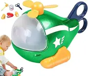 Pencil Sharpener - Small Stationery | Includes Pencil, Ruler Ring, Small Scissor, Sharpener, Stapler and Eraser, Airplane Shape Stationery