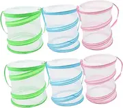 6pcs Insect Breeding Cage Butterfly Observation Habitat Collapsible Mesh Enclosure for Outdoor Exploration Lightweight and Semi Transparent Design for Easy Observation