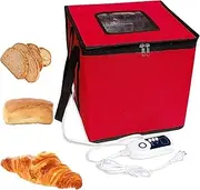 [Cloud Fire] Foldable Dough Fermentation Box With Temperature Setting and Lid, Removable Multifunctional Cabinet for Home, Bread, Pizza, Yogurt, Rice Wine (Red, Small)