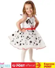 Child 101 Dalmation Licensed Ballerina Fancy Dress Girl Book Week Costume