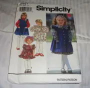 SIMPLICITY PATTERN 8021 ~ GIRLS DRESS & PINAFORE ~ SIZES 2 - 3 - 4 *NEW