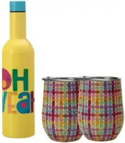 Maxwell & Williams Kasey Rainbow 3 Piece Double Wall Insulated Wine Set Oh Yeah