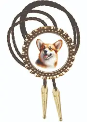 Pembroke Welsh Corgi Dog Bolo Tie Print Art Neckties Rescue A Dog Today