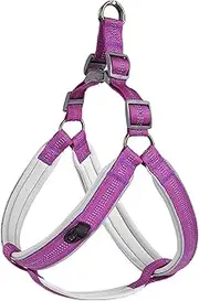 UPET Reflective No Pull Dog Harness Easy Walk Step-in Vest Soft Comfortable Lining Adjustable Heavy Duty Metal Buckle Puppy Halter Harnesses for Small Medium Large Dogs Outdoor Training（Purple 2XL）