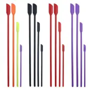 4X Silicone Mini Spatula Jar Scraper Scoop Tip Long Spatula Cosmetic Bottle B8A3