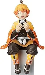 WANSHI Demon Slayer Figures, 14cm/5.5Inch Kimetsu no Yaiba Figure, Tanjiro Kamado Agatsuma Zenitsu Nezuko Kamado Kochou Shinobu Anime Figure Statue (Agatsuma Zenitsu)