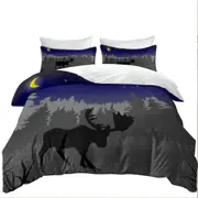Moon Light Moose Quilt Cover