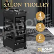 6 Tier Hair Salon Trolley Rolling Drawer Cart Beauty Spa Hairdressing Storage
