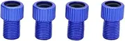 4Pcs Blue Aluminum Alloy to Valve Adapters for Road Bikes Air Compressor Pump Repair Tools Easy Installation Leak Resistant Design