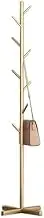 Freestanding Metal Coat Hat Hanging Stand Clothes Hanger Rack Tree Organiser Gold