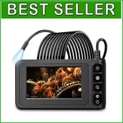 4.3-Inch HD Endoscope Borescope Camera with 8 LED Lights - Waterproof Inspection