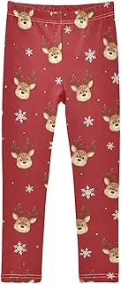 [Caihoyu] Girls' Leggings Soft Comfortable Leggings for Kids Elastic Waist Kid Legging Tight 4-10T