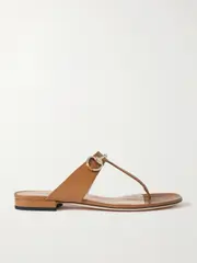 [Gucci] Gucci - Lady Horsebit Leather Sandals - Brown - IT37 IT 37 Brown