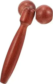 Wooden Double Ball Massager Back Massager Face Rolling Massager Manual Roller Round Massager Contouring Facial Roller Eye Massage Rollers Neck Roller Massage Board Woman Make up